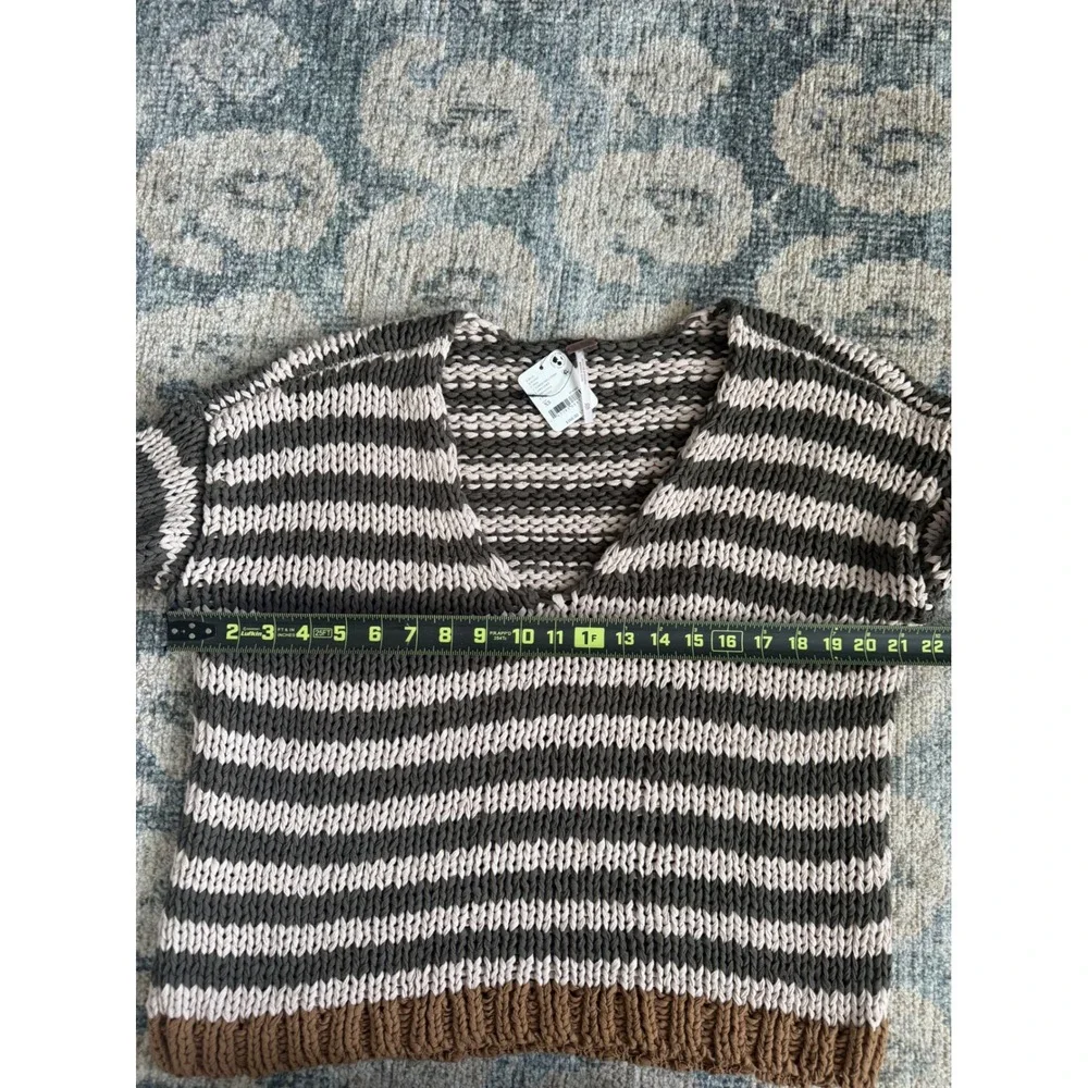 Free People Portland Pullover Sweater in Seaweed Shell Size XS‎ NWT